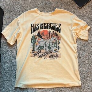 Yellow Christian oversized Graphic T-Shirt